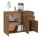 Buffet Chêne Fumé 105x30x75 Cm Bois Contreplaqué