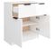 Buffet Blanc Brillant 60x30x70 Cm Bois Contreplaqué