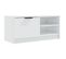 Meuble TV Blanc Brillant 80x35x36,5 Cm Bois Contreplaqué