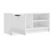 Meuble TV Blanc Brillant 80x35x36,5 Cm Bois Contreplaqué