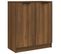 Buffet Chêne Marron 60x30x70 Cm Bois Contreplaqué