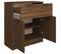 Buffet Chêne Marron 60x30x70 Cm Bois Contreplaqué