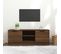 Meuble TV Chêne Marron 102x35x36,5 Cm Bois Contreplaqué