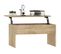 Table Basse Chêne Sonoma 80x50,5x41,5 Cm Bois Contreplaqué