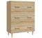 Buffet Chêne Sonoma 70x34x90 Cm Bois Contreplaqué