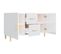 Buffet Blanc Brillant 100x36x60 Cm Bois Contreplaqué