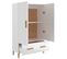 Buffet Blanc Brillant 70x31x115 Cm Bois Contreplaqué