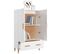 Buffet Blanc Brillant 70x31x115 Cm Bois Contreplaqué