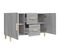 Buffet Sonoma Gris 100x36x60 Cm Bois Contreplaqué