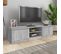 Meuble TV Sonoma Gris 140x40x35,5 Cm Bois Contreplaqué