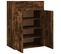 Armoire à Chaussures Chêne Fumé 60x35x84 Cm Bois Contreplaqué