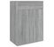 Armoire à Chaussures Sonoma Gris 60x35x84 Cm Bois Contreplaqué