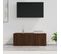 Meuble TV Chêne Marron 80x34x30 Cm Bois Contreplaqué