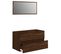 Meuble Sous-Vasque De Salle De Bain 2 Chêne Marron + Miroir