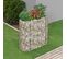 Jardinière À Gabion Fer Galvanisé 120x50x100 Cm