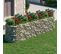 Jardinière À Gabion Fer Galvanisé 400x100x100 Cm