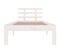 Cadre De Lit Blanc Bois Massif 90x190 Cm Simple