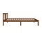 Cadre De Lit Marron Miel Bois Massif 75x190 Cm Petit Simple