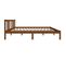 Cadre De Lit Marron Miel Bois Massif 135x190 Cm Double