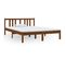 Cadre De Lit Marron Miel Bois Massif 135x190 Cm Double