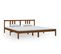 Cadre De Lit Marron Miel Bois Massif 180x200 Cm Super King