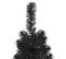 Demi sapin de Noël artificiel mince avec support Noir 180 cm