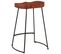 Tabourets De Bar Gavin Lot De 2 45x40x63cm Bois Massif Manguier