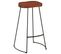 Tabourets De Bar Gavin Lot De 2 50x40x78cm Bois Massif Manguier