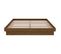 Cadre De Lit Marron Miel Bois Massif 135x190 Cm Double