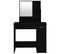 Vidaxl Coiffeuse Avec Miroir Noir 86,5x35x136 Cm Table De Maquillage Meuble Cosmétique Chambre