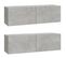 Meubles TV 2 Pièces Gris Béton 100x30x30 Cm Bois Contreplaqué