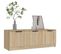 Meuble TV Chêne Sonoma 102x35x36,5 Cm Bois Contreplaqué