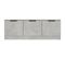 Meuble TV Gris Béton 102x35x36,5 Cm Bois Contreplaqué