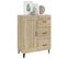 Buffet Chêne Sonoma 69,5x34x90 Cm Bois Contreplaqué