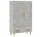 Buffet Haut Gris Béton 70x31x115 Cm Bois Contreplaqué