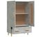 Buffet Haut Gris Béton 70x31x115 Cm Bois Contreplaqué