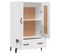 Buffet Haut Blanc 70x31x115 Cm Bois Contreplaqué