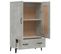 Buffet Haut Gris Béton 70x31x115 Cm Bois Contreplaqué