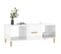 Table Basse Blanc Brillant 102x50x40 Cm Bois Contreplaqué