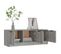 Meuble TV Sonoma Gris 102x35x36,5 Cm Bois Contreplaqué