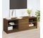 Meuble TV Chêne Marron 102x35,5x36,5 Cm Bois Contreplaqué