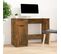 Bureau Chêne Fumé 100x50x75 Cm Bois Contreplaqué