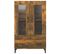 Buffet Haut Chêne Fumé 70x31x115 Cm Bois Contreplaqué