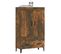 Buffet Haut Chêne Fumé 70x31x115 Cm Bois Contreplaqué