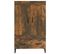 Buffet Haut Chêne Fumé 70x31x115 Cm Bois Contreplaqué