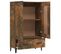 Buffet Haut Chêne Fumé 70x31x115 Cm Bois Contreplaqué