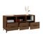 Meuble TV Chêne Marron 102x35x50 Cm Bois Contreplaqué