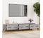 Meuble TV Sonoma Gris 150x34,5x30 Cm Bois Contreplaqué