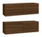 Meubles TV 2 Pièces Chêne Marron 100x30x30 Cm Bois Contreplaqué