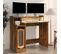 Bureau Et Lumières LED Chêne Fumé 97x45x90 Cm Bois Contreplaqué